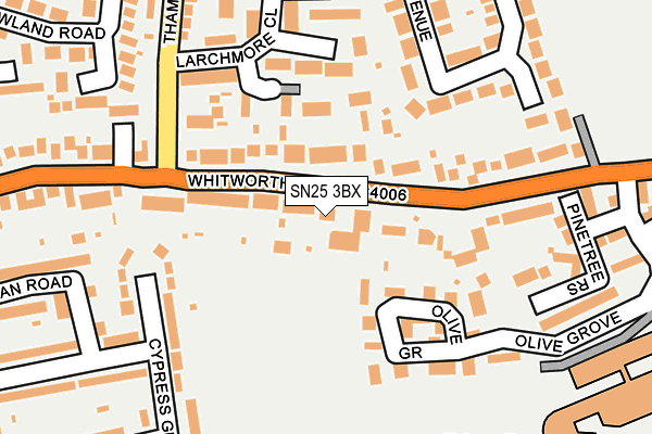 SN25 3BX map - OS OpenMap – Local (Ordnance Survey)