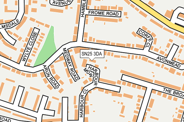 SN25 3DA map - OS OpenMap – Local (Ordnance Survey)