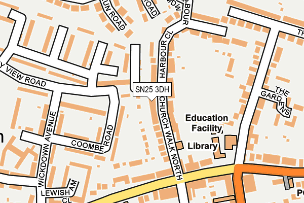 SN25 3DH map - OS OpenMap – Local (Ordnance Survey)
