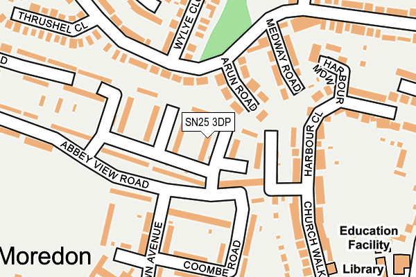 SN25 3DP map - OS OpenMap – Local (Ordnance Survey)