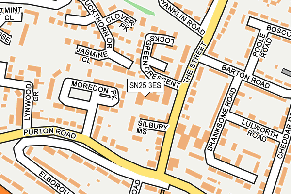 SN25 3ES map - OS OpenMap – Local (Ordnance Survey)