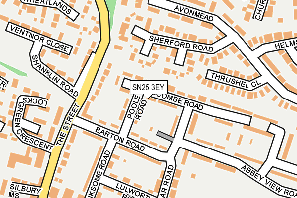 SN25 3EY map - OS OpenMap – Local (Ordnance Survey)
