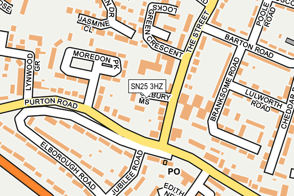 SN25 3HZ map - OS OpenMap – Local (Ordnance Survey)