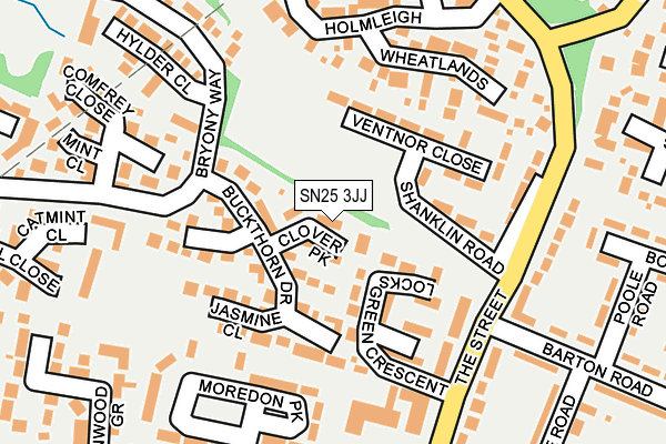 SN25 3JJ map - OS OpenMap – Local (Ordnance Survey)