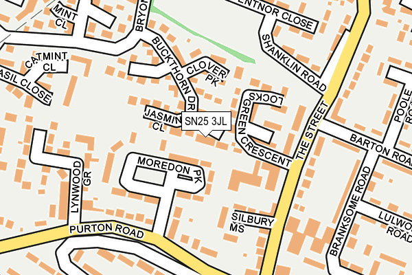 SN25 3JL map - OS OpenMap – Local (Ordnance Survey)