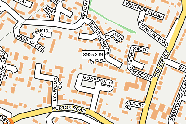 SN25 3JN map - OS OpenMap – Local (Ordnance Survey)