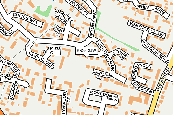 SN25 3JW map - OS OpenMap – Local (Ordnance Survey)
