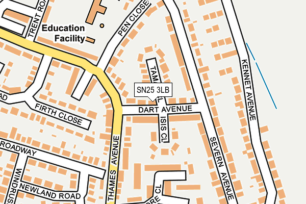 SN25 3LB map - OS OpenMap – Local (Ordnance Survey)