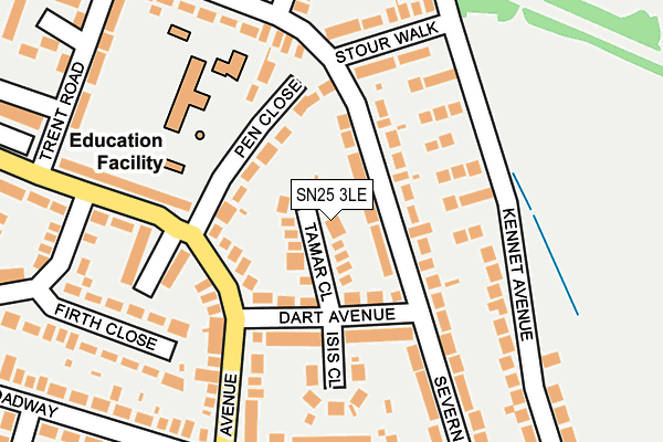 SN25 3LE map - OS OpenMap – Local (Ordnance Survey)