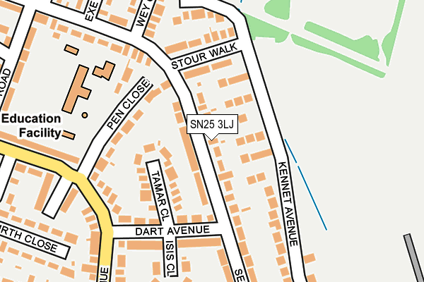 SN25 3LJ map - OS OpenMap – Local (Ordnance Survey)
