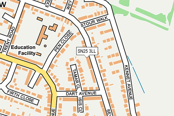 SN25 3LL map - OS OpenMap – Local (Ordnance Survey)