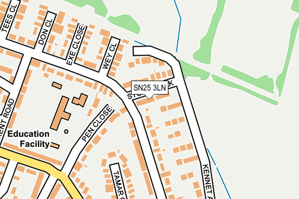 SN25 3LN map - OS OpenMap – Local (Ordnance Survey)
