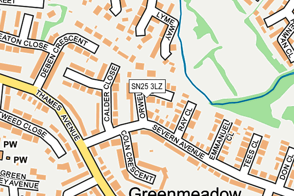 SN25 3LZ map - OS OpenMap – Local (Ordnance Survey)