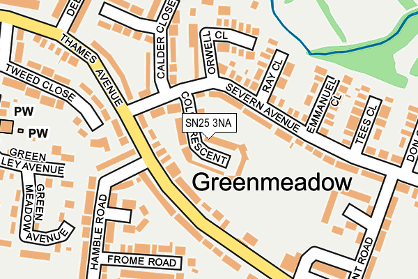 SN25 3NA map - OS OpenMap – Local (Ordnance Survey)