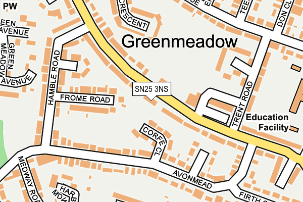 SN25 3NS map - OS OpenMap – Local (Ordnance Survey)