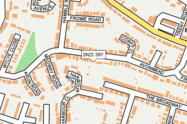 SN25 3NY map - OS OpenMap – Local (Ordnance Survey)