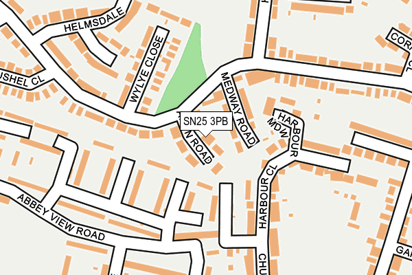 SN25 3PB map - OS OpenMap – Local (Ordnance Survey)