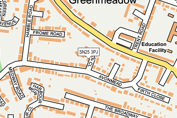 SN25 3PJ map - OS OpenMap – Local (Ordnance Survey)