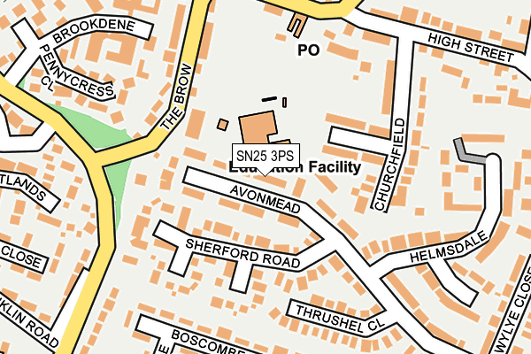 SN25 3PS map - OS OpenMap – Local (Ordnance Survey)