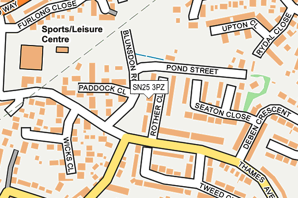 SN25 3PZ map - OS OpenMap – Local (Ordnance Survey)