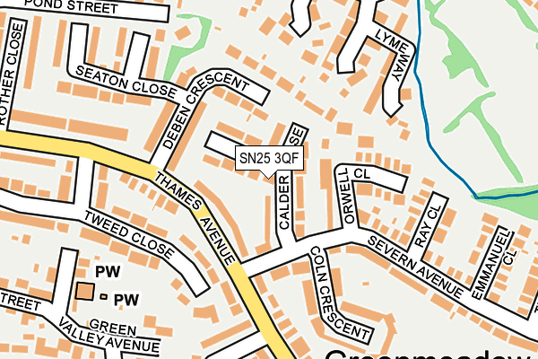 SN25 3QF map - OS OpenMap – Local (Ordnance Survey)