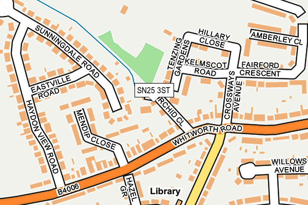 SN25 3ST map - OS OpenMap – Local (Ordnance Survey)