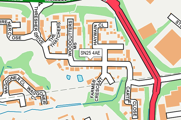 SN25 4AE map - OS OpenMap – Local (Ordnance Survey)