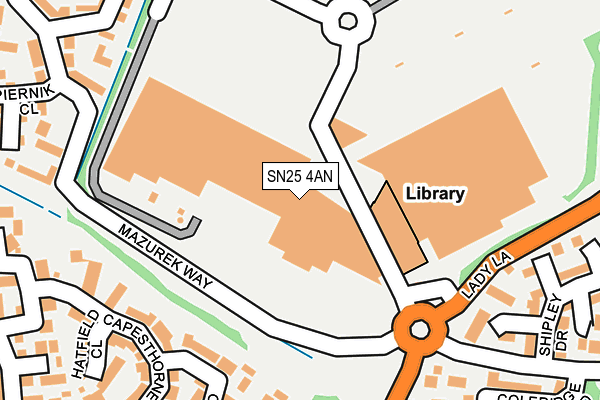 SN25 4AN map - OS OpenMap – Local (Ordnance Survey)