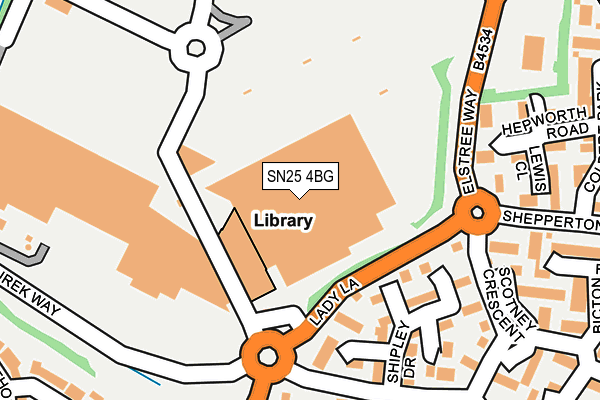 SN25 4BG map - OS OpenMap – Local (Ordnance Survey)