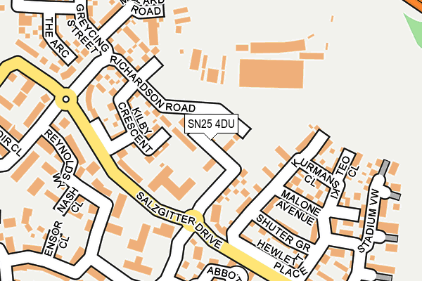 SN25 4DU map - OS OpenMap – Local (Ordnance Survey)