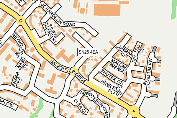 SN25 4EA map - OS OpenMap – Local (Ordnance Survey)