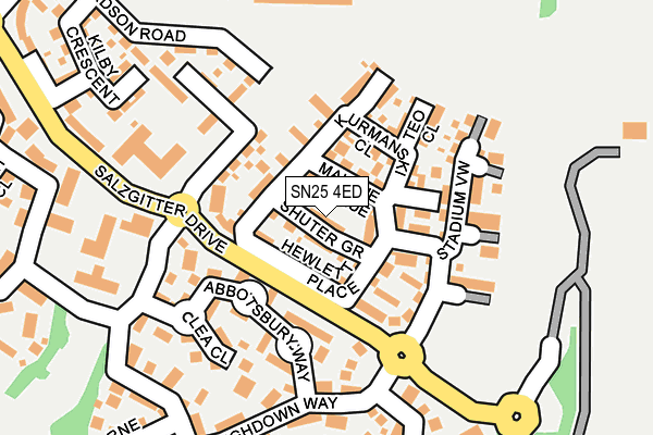 SN25 4ED map - OS OpenMap – Local (Ordnance Survey)