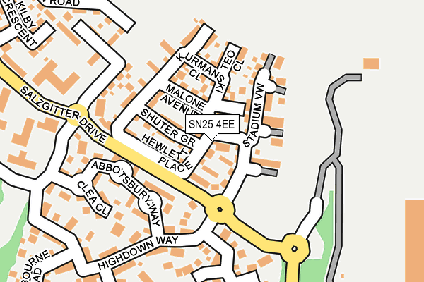 SN25 4EE map - OS OpenMap – Local (Ordnance Survey)