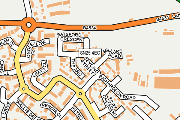 SN25 4EG map - OS OpenMap – Local (Ordnance Survey)