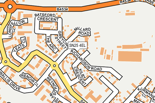 SN25 4EL map - OS OpenMap – Local (Ordnance Survey)