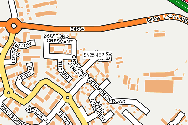 SN25 4EP map - OS OpenMap – Local (Ordnance Survey)