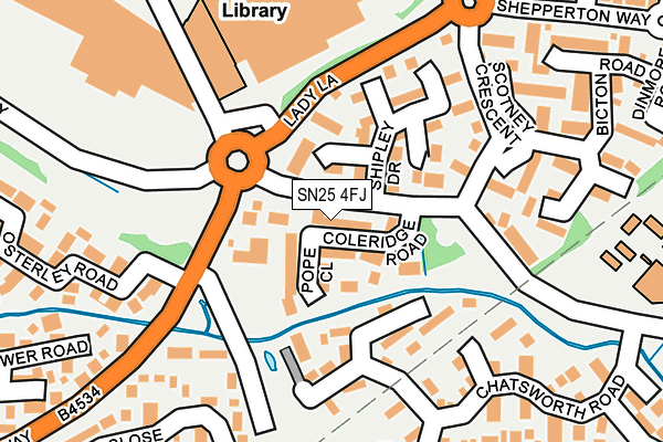 SN25 4FJ map - OS OpenMap – Local (Ordnance Survey)