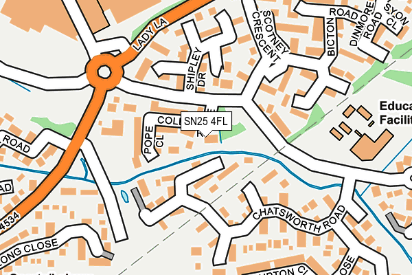 SN25 4FL map - OS OpenMap – Local (Ordnance Survey)