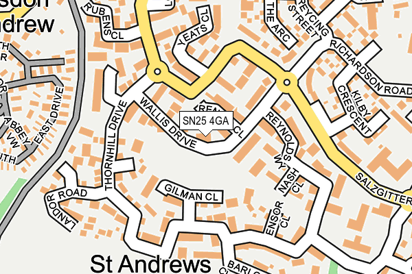 SN25 4GA map - OS OpenMap – Local (Ordnance Survey)