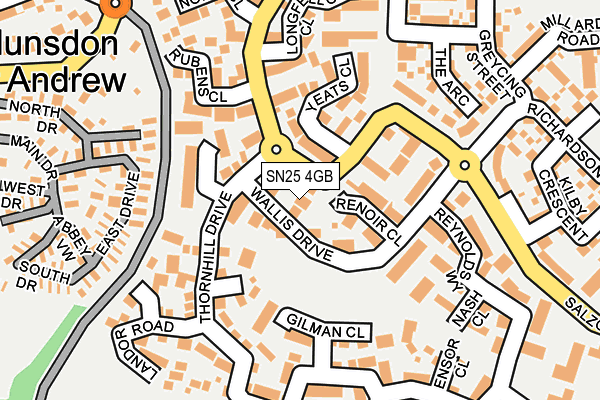 SN25 4GB map - OS OpenMap – Local (Ordnance Survey)