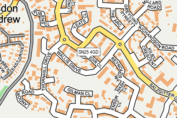SN25 4GD map - OS OpenMap – Local (Ordnance Survey)