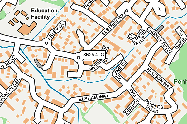 SN25 4TG map - OS OpenMap – Local (Ordnance Survey)