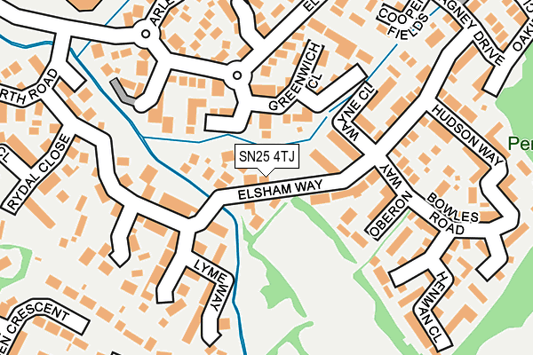 SN25 4TJ map - OS OpenMap – Local (Ordnance Survey)