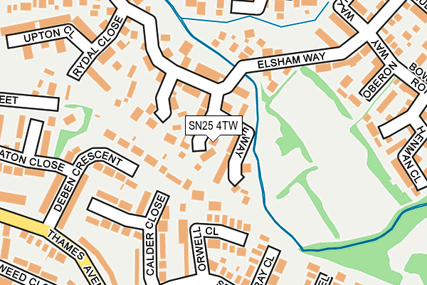 SN25 4TW map - OS OpenMap – Local (Ordnance Survey)