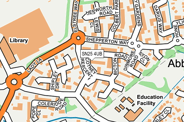 SN25 4UB map - OS OpenMap – Local (Ordnance Survey)