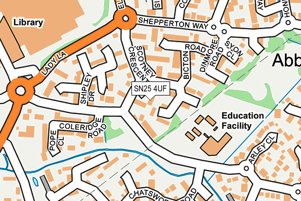 SN25 4UF map - OS OpenMap – Local (Ordnance Survey)