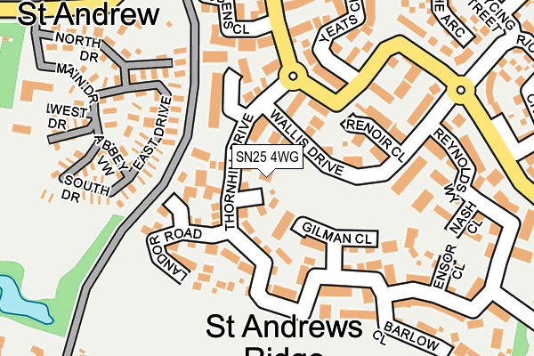 SN25 4WG map - OS OpenMap – Local (Ordnance Survey)