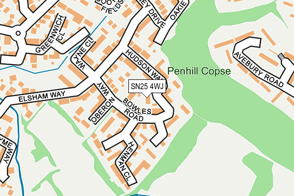 SN25 4WJ map - OS OpenMap – Local (Ordnance Survey)