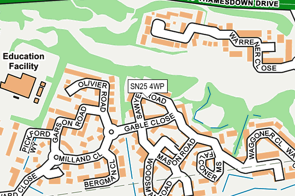 SN25 4WP map - OS OpenMap – Local (Ordnance Survey)