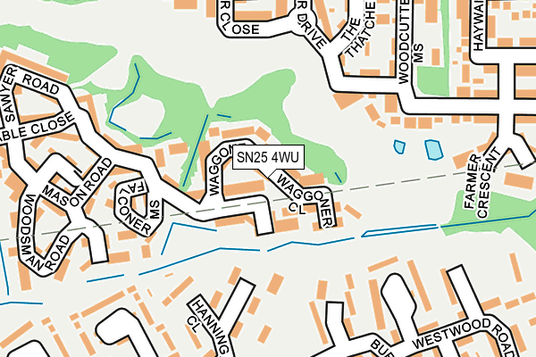 SN25 4WU map - OS OpenMap – Local (Ordnance Survey)